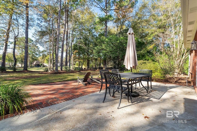 view of patio / terrace featuring outdoor dining space