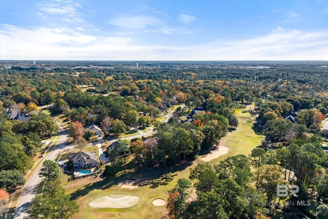 30595 Laurel Ct, Daphne, AL 36527 - drone / aerial view with view of golf course and a wooded view