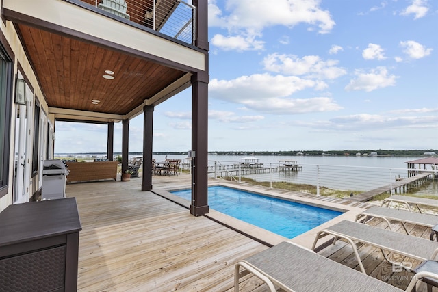 2282 W W Beach Blvd, Gulf Shores, AL 36542 - view of pool with area for grilling and a water view