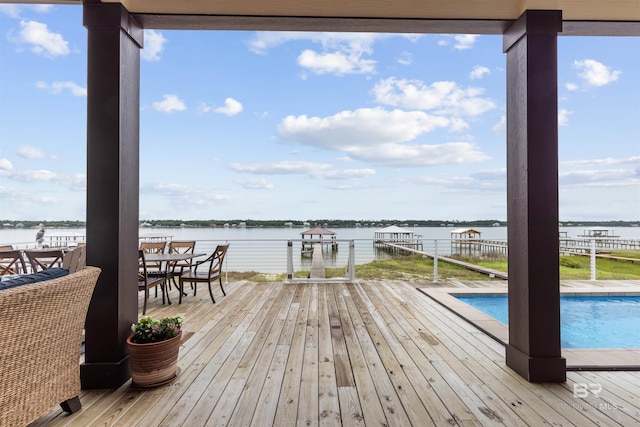 2282 W W Beach Blvd, Gulf Shores, AL 36542 - wooden deck featuring a water view