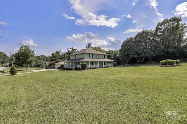 9215 Shiloh Dr, Mobile, AL 36695 - farmhouse-style home with a front lawn and a porch