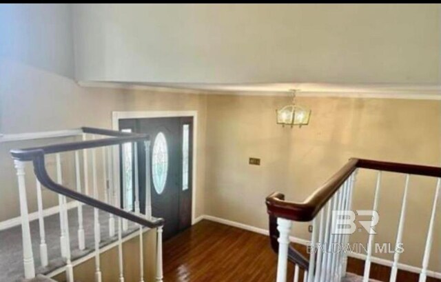 entryway featuring dark hardwood / wood-style floors