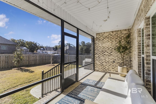 view of sunroom / solarium