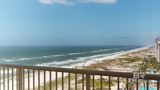 property view of water with a view of the beach