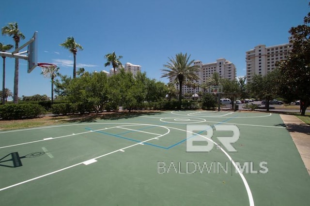 view of basketball court