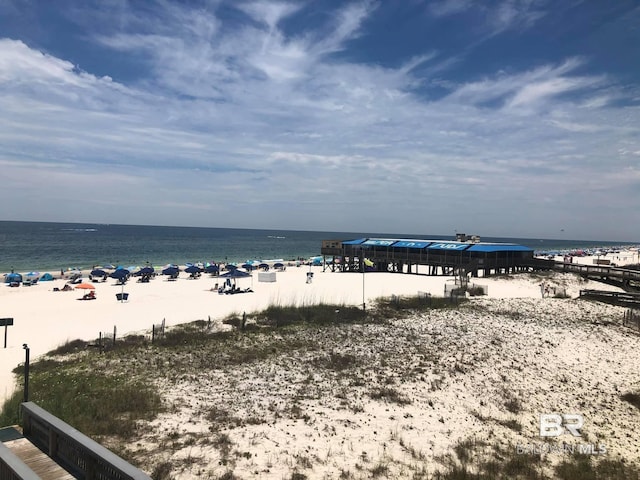 property view of water with a view of the beach