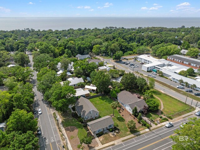 211 Fels Ave, Fairhope, AL 36532 - birds eye view of property featuring a water view and a forest view