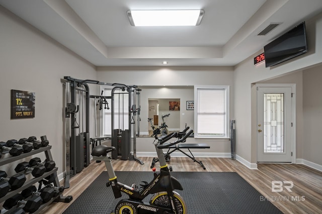 16520 Gaineswood Dr, Fairhope, AL 36532 - exercise room with light wood-style floors and baseboards