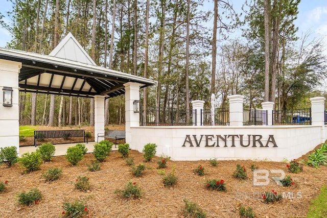 view of community sign