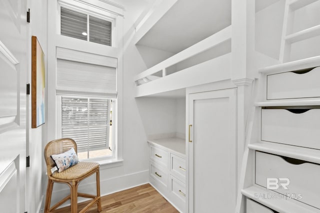 interior space featuring light wood-style flooring