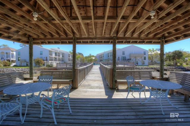 deck featuring a gazebo