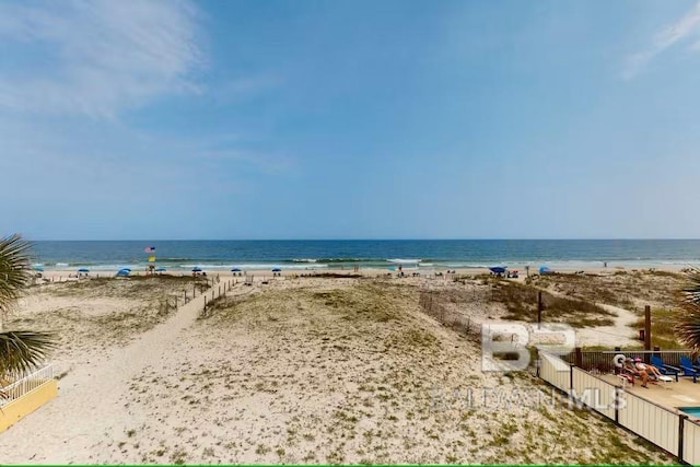 water view featuring a view of the beach