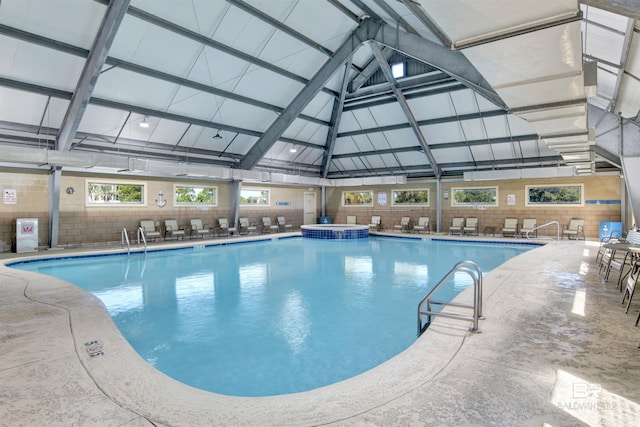 community pool featuring a patio area and a gazebo