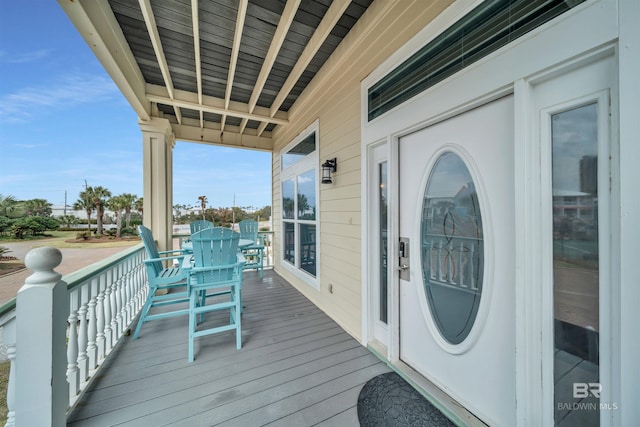 view of wooden deck