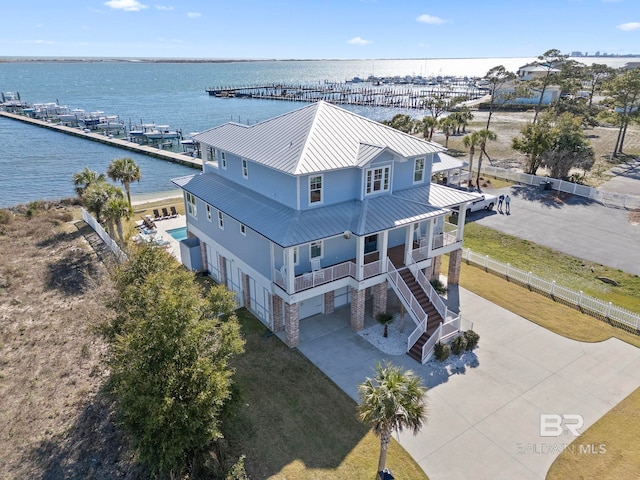 4029 Landfall Dr, Pensacola, FL 32507 - bird's eye view with a water view