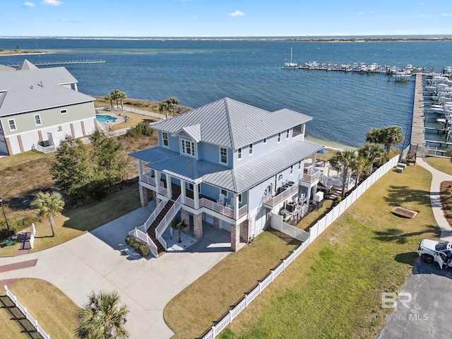 4029 Landfall Dr, Pensacola, FL 32507 - birds eye view of property with a water view
