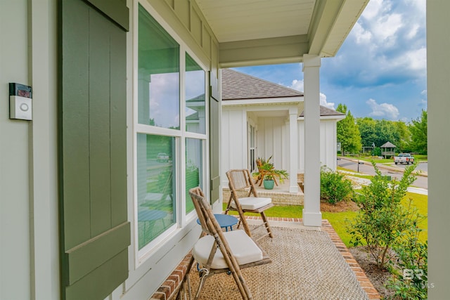 balcony with a porch