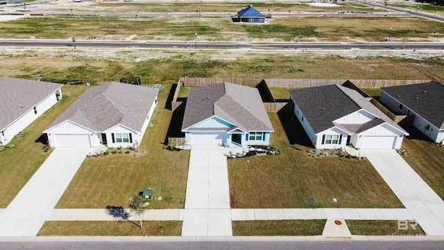 bird's eye view with a residential view