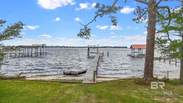 35788 Boykin Blvd, Lillian, AL 36549 - dock area with boat lift and a water view