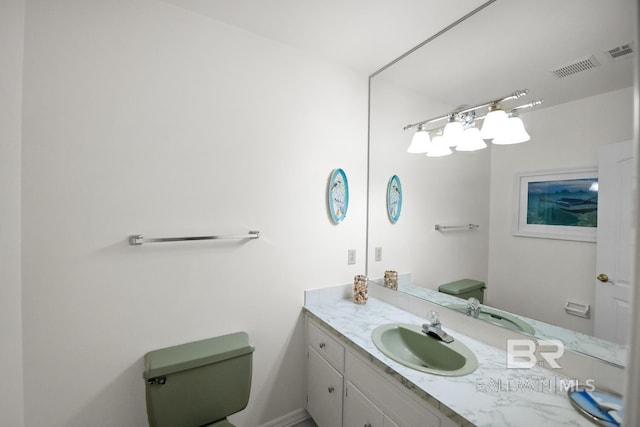 35788 Boykin Blvd, Lillian, AL 36549 - half bathroom featuring toilet, visible vents, and vanity