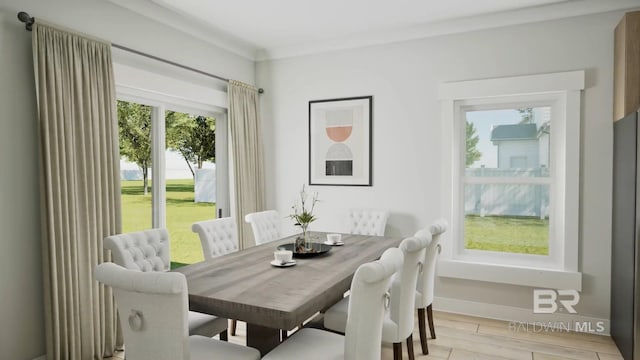 6158 Milo Loop, Gulf Shores, AL 36542 - dining area with light wood-type flooring and baseboards