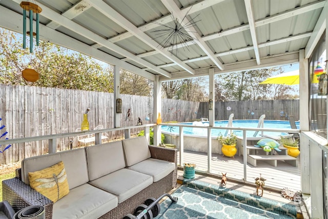 view of sunroom