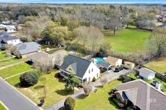 bird's eye view featuring a residential view