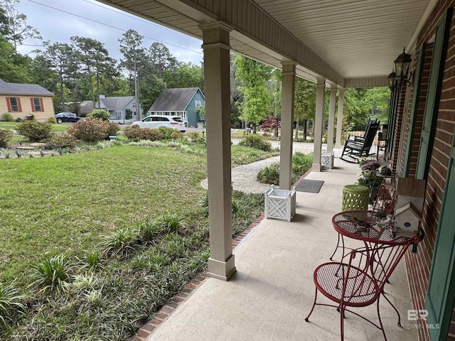 view of patio with covered porch