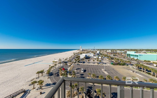 water view with a view of the beach