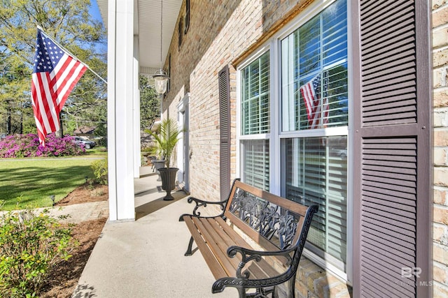 view of patio / terrace featuring covered porch