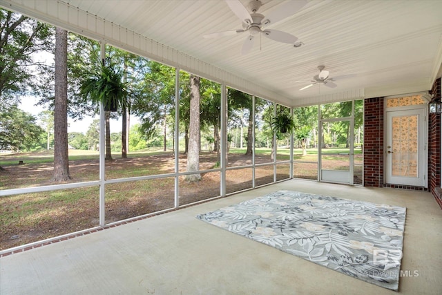 9330 Timbercreek Blvd, Daphne, AL 36527 - unfurnished sunroom featuring ceiling fan and healthy amount of natural light