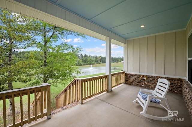 9377 Diamante Blvd, Daphne, AL 36526 - view of patio / terrace featuring a water view