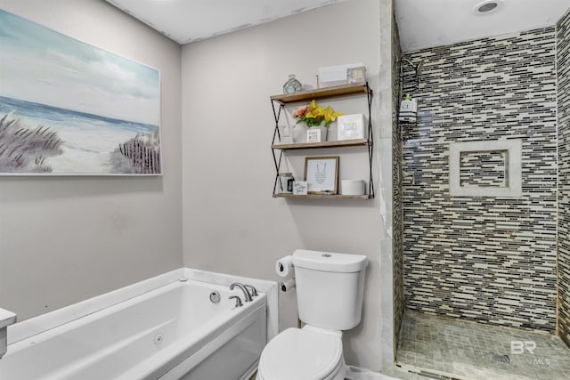 221 Howard Cir, Gulf Shores, AL 36542 - bathroom featuring a tub with jets and a stall shower