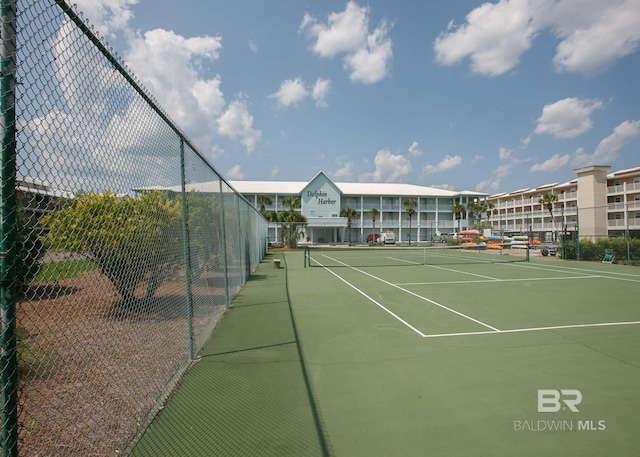 view of tennis court