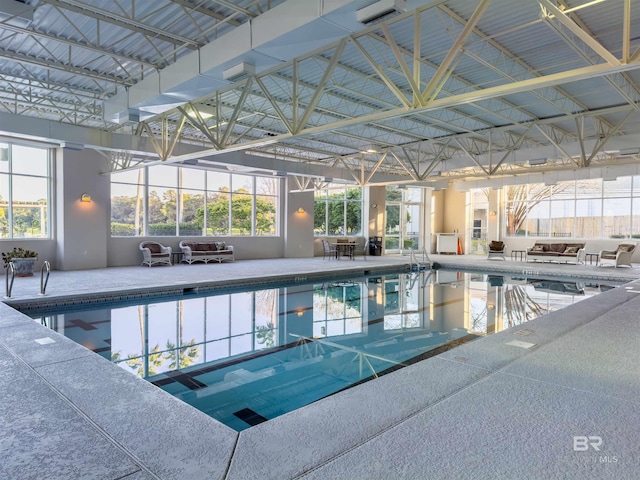 pool with a patio area