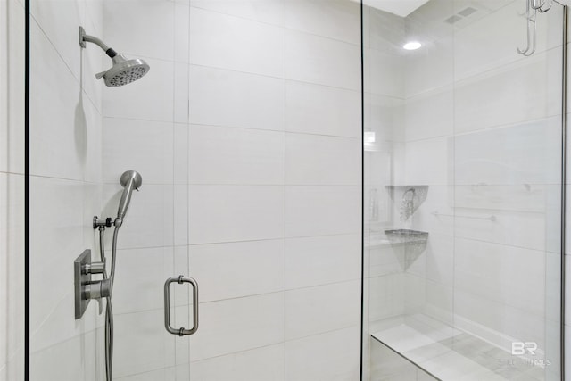 full bathroom with a stall shower