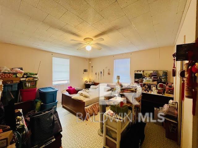 bedroom with ceiling fan