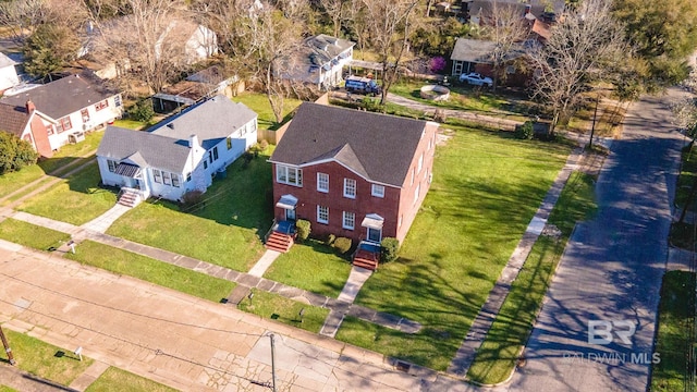 drone / aerial view with a residential view