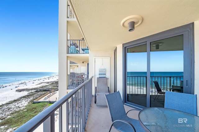 24230 Perdido Beach Blvd Unit 3077, Orange Beach, AL 36561 - balcony featuring a water view and a view of the beach