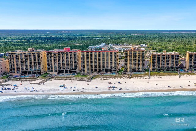 24230 Perdido Beach Blvd Unit 3077, Orange Beach, AL 36561 - bird's eye view with a water view, a view of the beach, and a city view