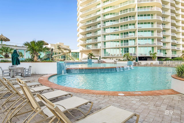 28105 Perdido Beach Blvd Unit C504, Orange Beach, AL 36561 - pool featuring a patio area and a water slide