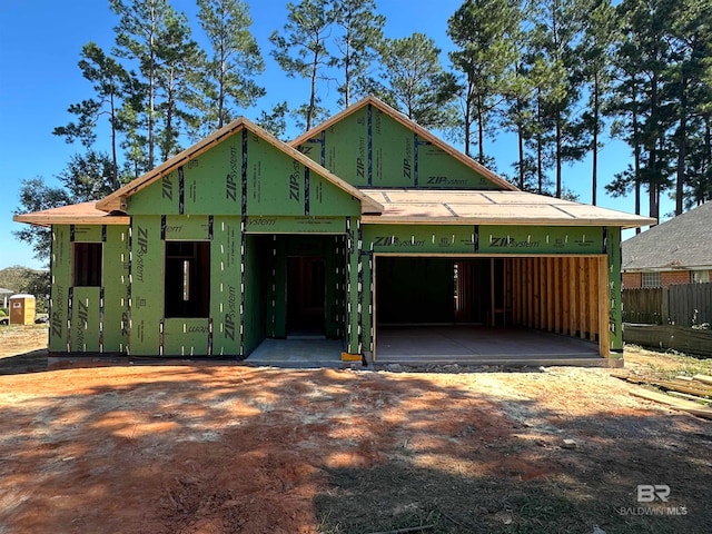 view of property under construction