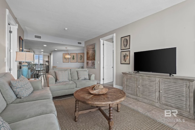 521 W Beach Blvd Unit 1702, Gulf Shores, AL 36542 - living area with light tile patterned flooring and recessed lighting