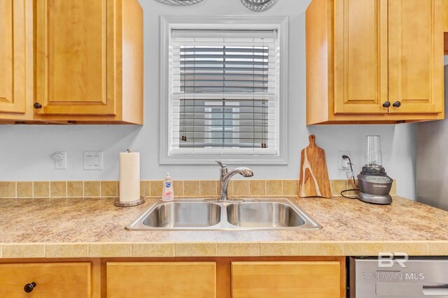 25806 Pollard Rd Unit 204, Daphne, AL 36526 - kitchen featuring tile countertops and stainless steel dishwasher
