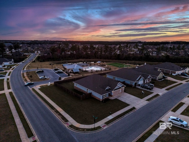 bird's eye view featuring a residential view