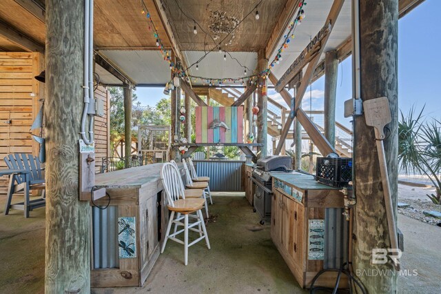 316 Quivira St, Dauphin Island, AL 36528 - view of patio with a grill and outdoor dry bar