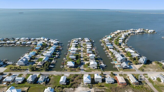 316 Quivira St, Dauphin Island, AL 36528 - bird's eye view featuring a water view and a residential view
