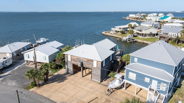 316 Quivira St, Dauphin Island, AL 36528 - bird's eye view with a residential view and a water view
