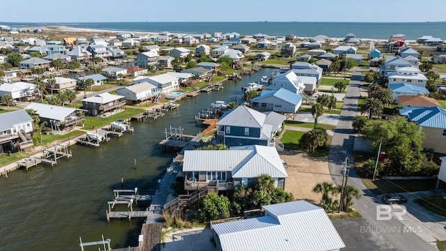 316 Quivira St, Dauphin Island, AL 36528 - birds eye view of property with a residential view and a water view