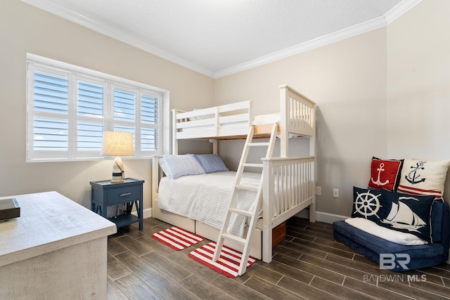 375 Beach Club Dr Unit 1801, Gulf Shores, AL 36542 - bedroom featuring ornamental molding, wood finish floors, and baseboards